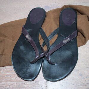 Gucci Used Worn Leather Sandal Flats Size 10/40